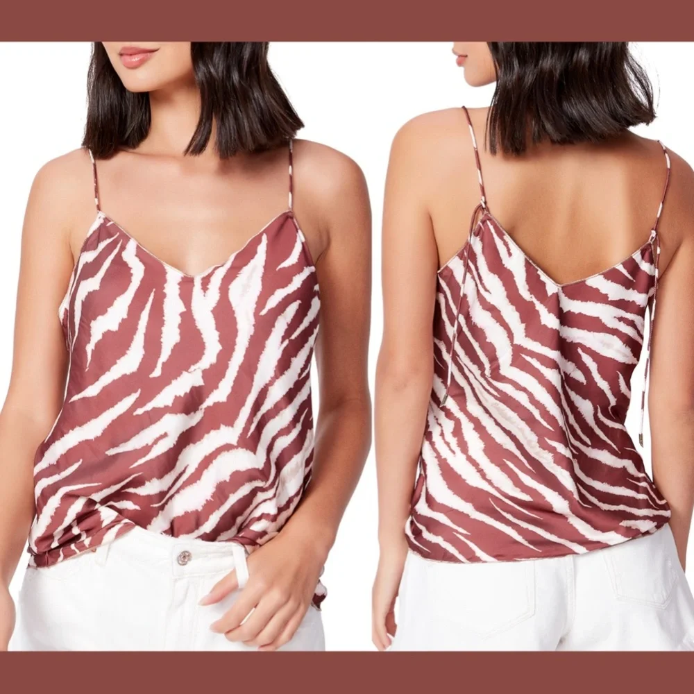NWT $159 Paige Cicely Metallic Merrow Edge‎ Camisole Tank Top [SZ XS ]